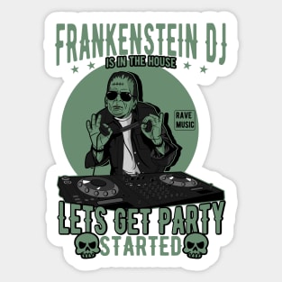 Frankenstein DJ Sticker